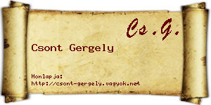 Csont Gergely névjegykártya
