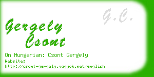 gergely csont business card